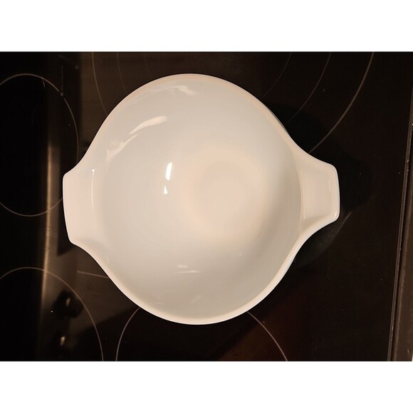 Pyrex Amish Butterprint White on Turquoise 1 1/2 qt Cinderella Mixing Bowl #442 - Picture 5 of 14